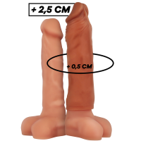 VIRILXL – EXTENSIÓN DE PENE LIQUID SILICONE V5 MARRÓN