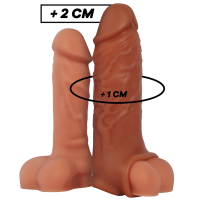 VIRILXL - EXTENSIÓN DE PENE LIQUID SILICONE V9 MARRÓN · VIRILXL · Fundas Pene con Extensión