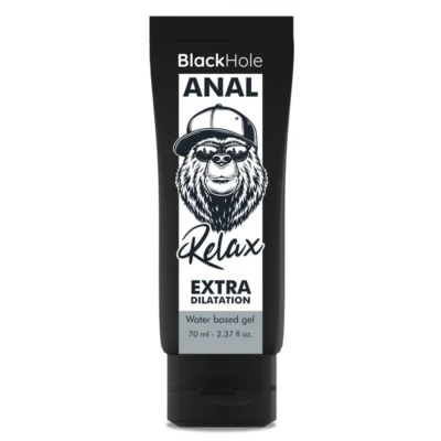 BLACK HOLE - GEL BASE AGUA DILATACIÓN ANAL 70 ML · BLACK HOLE · ANAL CON RELAJANTE