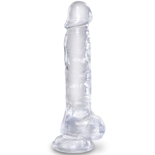 KING COCK – CLEAR PENE REALÍSTICO CON TESTÍCULOS 16.5 CM TRANSPARENTE