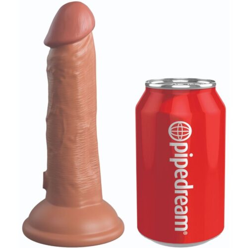 KING COCK – ÉLITE DILDO REALÍSTICO SILICONA 15.2 CM CARAMELO