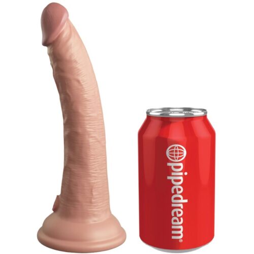 KING COCK – ÉLITE DILDO REALÍSTICO VIBRADOR & SILICONA CONTROL REMOTO 17.8 CM