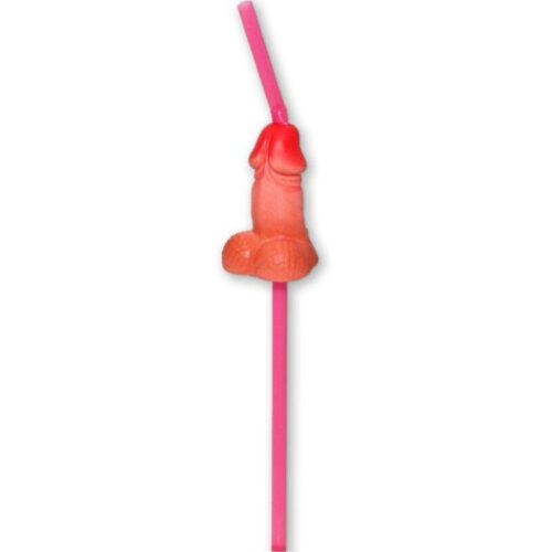 DIABLO PICANTE - BOLSA 5 PAJITAS PENE GRANDE NATURAL · DIVERTY SEX · Cañitas Divertidas Sexuales