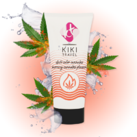KIKÍ TRAVEL - GEL DESLIZANTE SABOR A CANNABIS EFECTO CALOR INTENSO 50 ML · KIKÍ TRAVEL · Con deliciosos Sabores