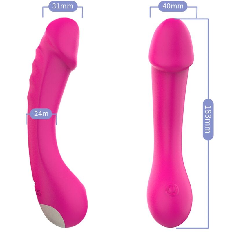 ARMONY - DILDO VIBRADOR PUNTO G SILICONA FUCSIA 2 ARMONY - DILDO VIBRADOR PUNTO G SILICONA FUCSIA - Imagen 2