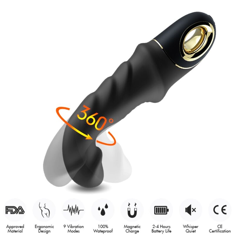 ARMONY - JOYBLADE DILDO VIBRADOR ROTADOR NEGRO 2 ARMONY - JOYBLADE DILDO VIBRADOR ROTADOR NEGRO - Imagen 2
