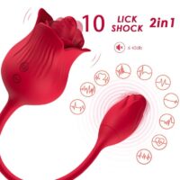 ARMONY - ROSA VIBRADOR ESTIMULADOR CLÍTORIS CON COLA 10 MODOS ROJO · ARMONY · SUCCIONADORES