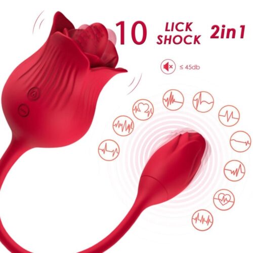 ARMONY - ROSA VIBRADOR ESTIMULADOR CLÍTORIS CON COLA 10 MODOS ROJO · ARMONY · SUCCIONADORES