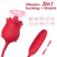ARMONY - ROSA 3 EN 1, ESTIMULADOR, SUCCIONADOR Y UPDOWN CON COLA ROJO · ARMONY · SUCCIONADORES