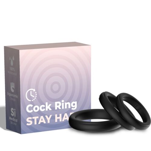 ARMONY – TRIPLE ANILLO SILICONA NEGRO