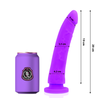 DELTA CLUB – DILDO REALISTA LILA SILICONA MEDICA 20 CM -O- 4 CM