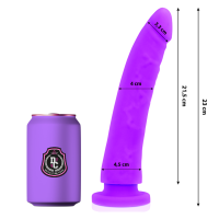 DELTA CLUB – DILDO REALISTA LILA SILICONA MEDICA 23 CM -O- 4.5 CM