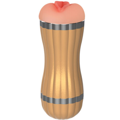 ARMONY – BEVIS MASTURBADOR DOBLE VAGINA & BOCA SIN VIBRACIÓN DORADO