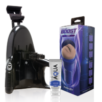 FLESHLIGHT - BLOW LM FLESH RP + UNIVERSAL LAUNCH + LUBRICANTE AQUA QUALITY 50 ML · FLESHLIGHT · Masturbador Boca