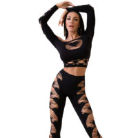 CHILIROSE - CR 4436 TOP LEGGINS NEGRO S/L · CHILIROSE · Top y parte inferior