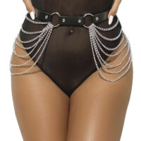 SUBBLIME - CINTURÓN DE CADENAS CUERO NEGRO TALLA ÚNICA · SUBBLIME · Arnés para el cuerpo