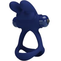 PRETTY LOVE - FRANCISCO DOBLE ANILLO VIBRADOR RABBIT AZUL · PRETTY LOVE · Anillos con Vibración