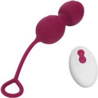 ARMONY - BLOSSOMS PESAS VAGINALES VIBRADOR CONTROL REMOTO 10 VIBRACIONES ROJO OSCURO