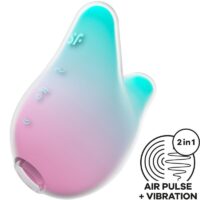 SATISFYER - MERMAID VIBES ESTIMULADOR  VIBRADOR MENTA Y ROSA · SATISFYER · Succionadores con vibración
