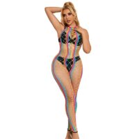 SUBBLIME – 952358 BODYSTOCKING DE REJILLA CUELLO HALTER ARCOIRIS XS/M