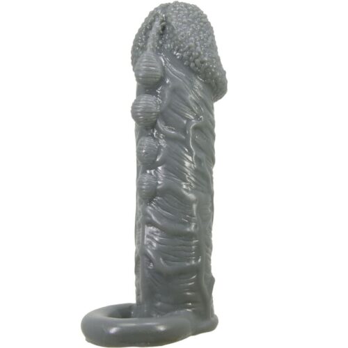 PRETTY LOVE - FUNDA REALÍSTICA ALARGADORA Y RETARDANTE PARA PENE GRIS · PRETTY LOVE · Fundas Pene con Extensión