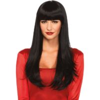 LEG AVENUE – PELUCA PELO LARGO CON FLEQUILLO NEGRO