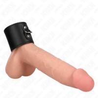 KINK - ANILLO PENE CUERO CON CIERRE A PRESIÓN 18 X 5 CM · KINK · Anillas pene metal BDSM