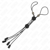 KINK - PINZAS PARA PEZONES DETALLE NEGRO CON ELÁSTICO NEGRO · KINK · Pinzas Pezones BDSM