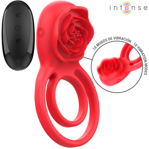 INTENSE - GAIL ROSA ESTIMULADORA 10 VIBRACIONES ROJO CONTROL REMOTO · INTENSE · Para Clítoris