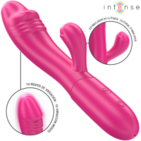 INTENSE - IVY VIBRADOR FLEXIBLE 10 VIBRACIONES CON LENGUA ESTIMULADORA ROSA · INTENSE · Vibradores HI-TECH