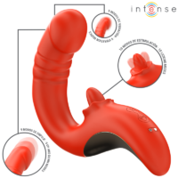 INTENSE - PAULINA VIBRADOR ESTIMULADOR EN FORMA DE U ROJO · INTENSE · Vibrador Parejas U