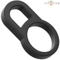 INTENSE - BOBBY ANILLO DOBLE PARA PENE SILICONA NEGRO · INTENSE · Anillos sin vibración
