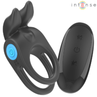 INTENSE - SAM ANILLO DOBLE VIBRADOR PENE 10 VIBRACIONES NEGRO · INTENSE · Anillos con Vibración