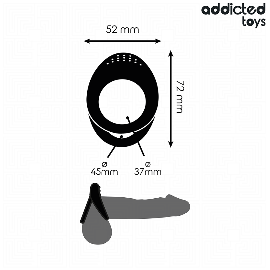 ADDICTED TOYS - ANILLO TEXTURIZADO DOBLE PARA EL PENE 4 ADDICTED TOYS - ANILLO TEXTURIZADO DOBLE PARA EL PENE - Imagen 4