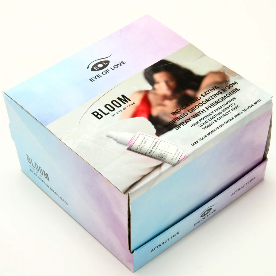 EYE OF LOVE - BLOOM EXPOSITOR 4X4 ROOM SPRAY 2 EYE OF LOVE - BLOOM EXPOSITOR 4X4 ROOM SPRAY · EYE OF LOVE · Ambientadores