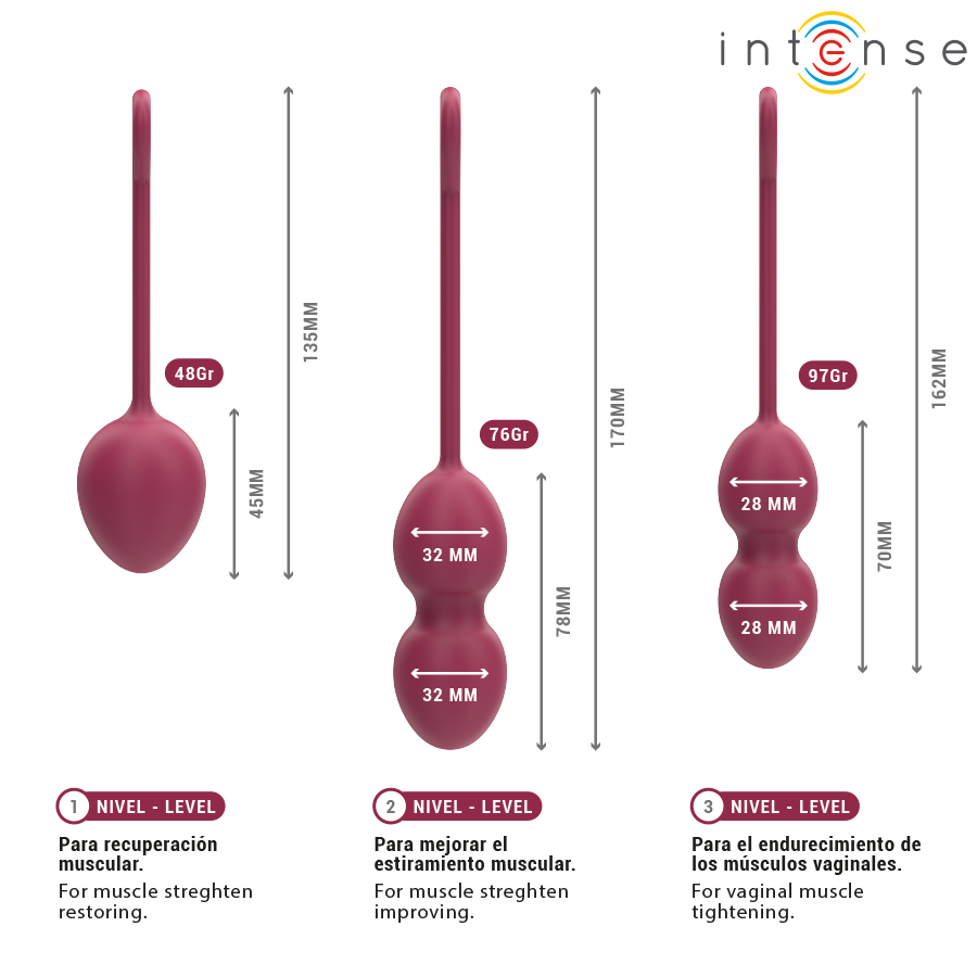INTENSE - CHARLI KIT BOLAS KEGEL VIOLET 5 INTENSE - CHARLI KIT BOLAS KEGEL VIOLET - Imagen 5
