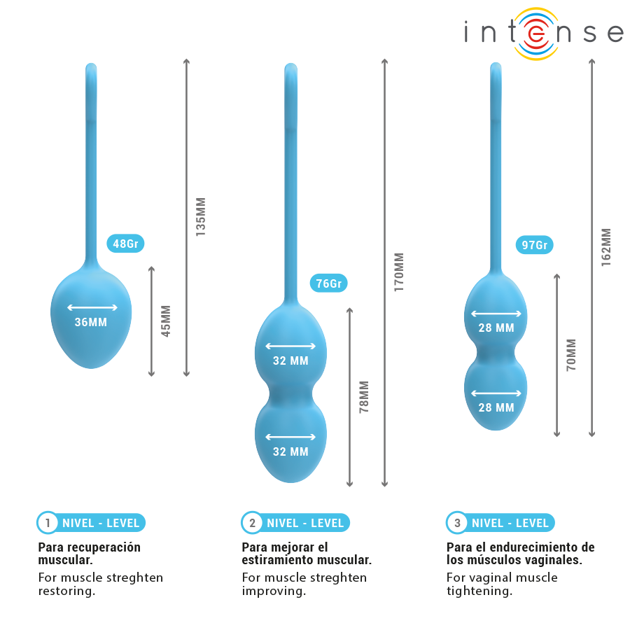 INTENSE - CHARLI KIT BOLAS KEGEL OCEAN 5 INTENSE - CHARLI KIT BOLAS KEGEL OCEAN - Imagen 5