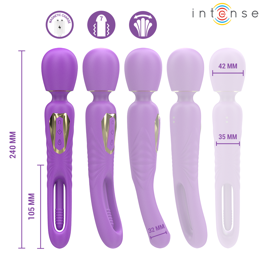 INTENSE - CHRISTY VIBRADOR WAND CON LENGUA GIRATORIA 4 INTENSE - CHRISTY VIBRADOR WAND CON LENGUA GIRATORIA · INTENSE · Vibrador WAND