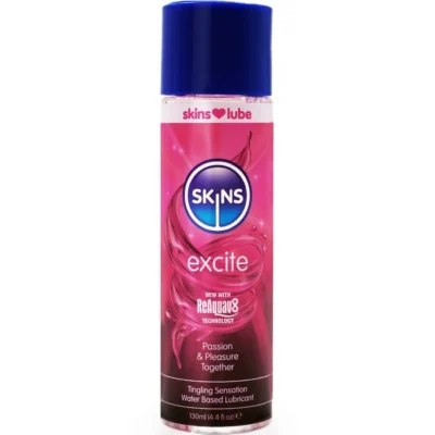 SKINS - EXCITE LUBRICANTE BASE DE AGUA 130 ML · SKINS · BASE AGUA