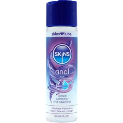 SKINS - ANAL LUBRICANTE HÍBRIDO BASE DE AGUA SILICONA 130 ML · SKINS · Base Silicona + Agua