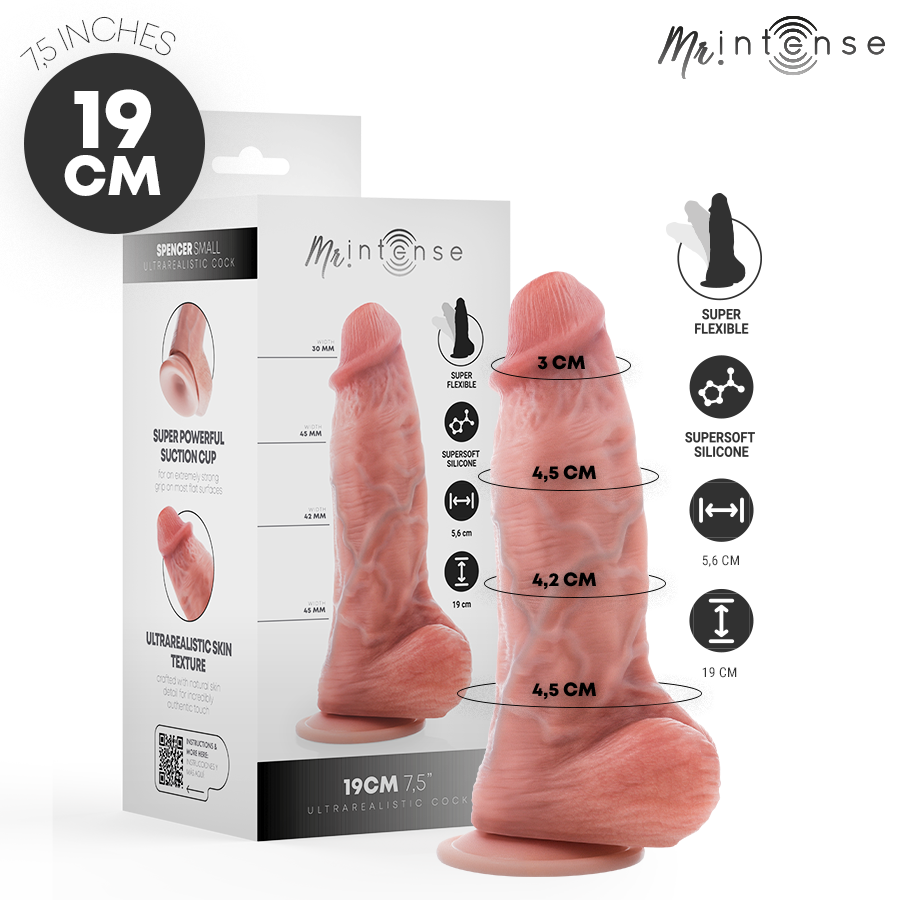 MR INTENSE - SMALL SPENCER DILDO SILICONA 19 CM -Ø- 4.5 CM 4 img 219228 612bdf7ab49a4254d03bf5b3abbbecad 1