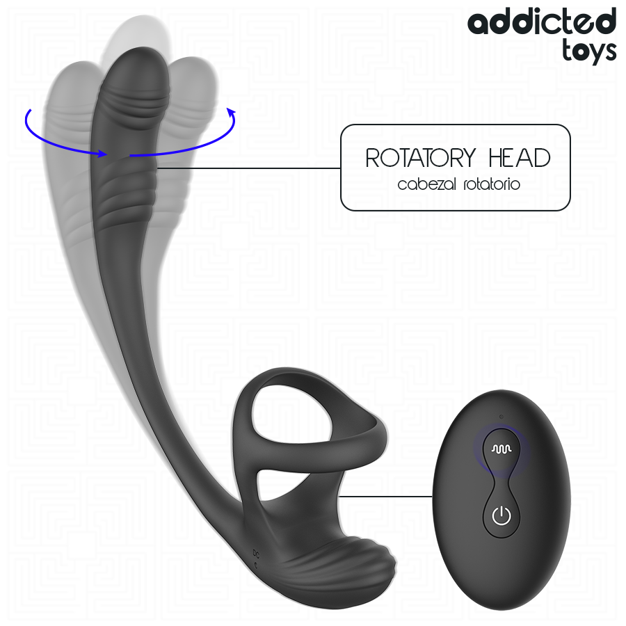 ADDICTED TOYS - PLUG ANAL VIBRACIÓN Y WAVING 360 Y ESTIMULADOR TESTÍCULOS 2 ADDICTED TOYS - PLUG ANAL VIBRACIÓN Y WAVING 360 Y ESTIMULADOR TESTÍCULOS - Imagen 2