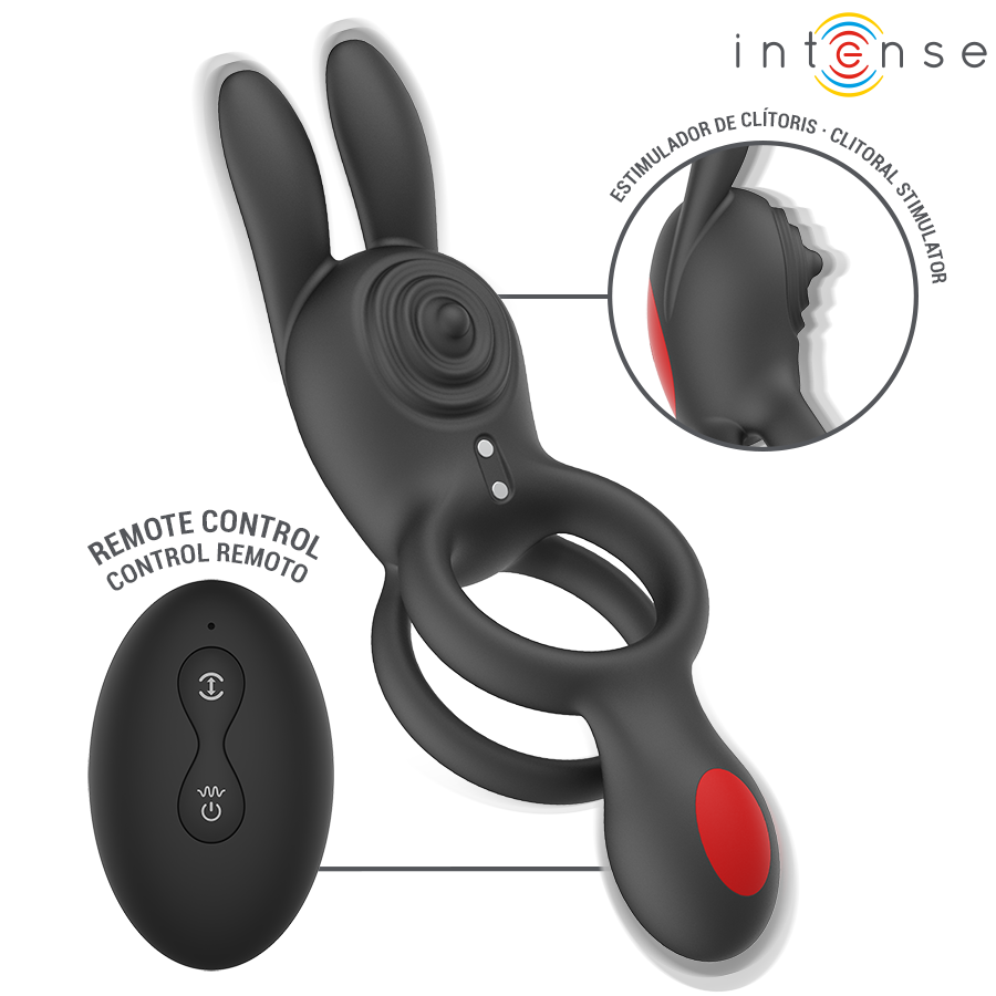 INTENSE - QUINN ANILLO DOBLE CON VIBRACIÓN CONTROL REMOTO 5 INTENSE - QUINN ANILLO DOBLE CON VIBRACIÓN CONTROL REMOTO · INTENSE · Anillos con Vibración
