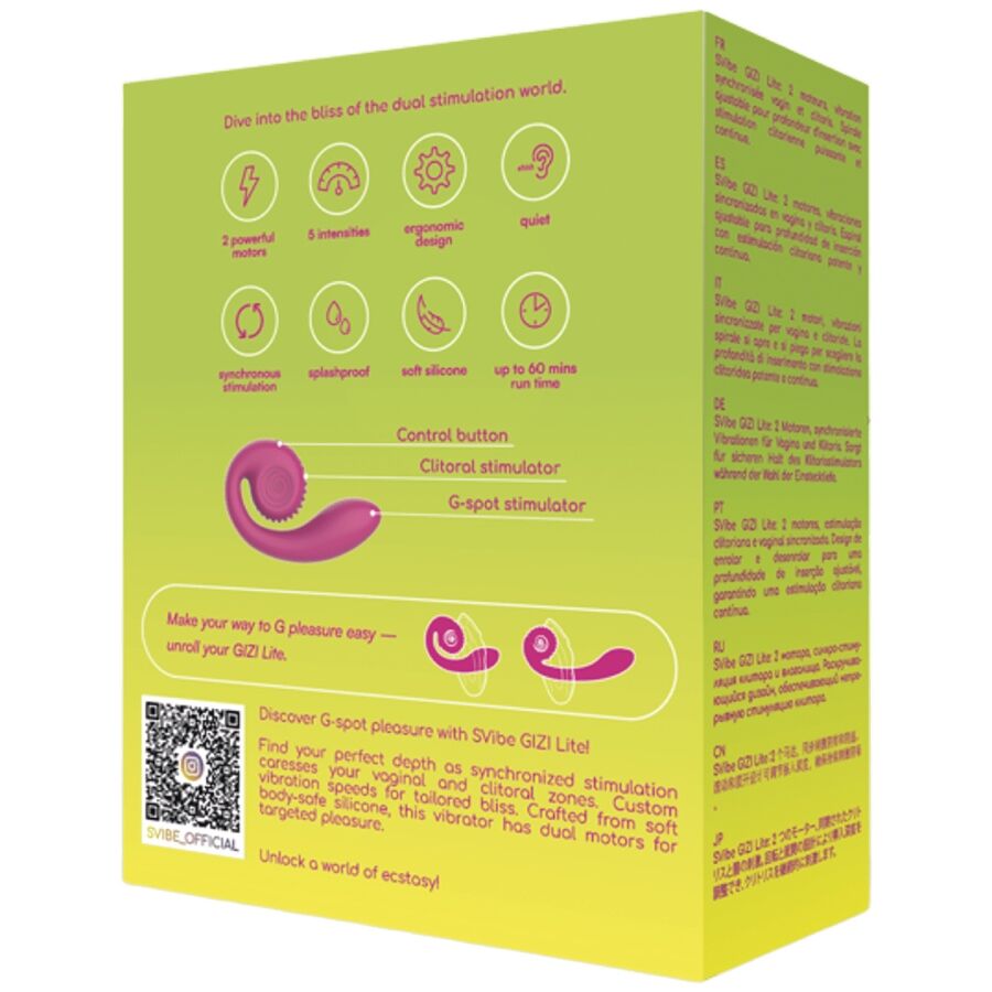 SNAIL VIBE - GIZI LITE VIBRADOR DUAL PUNTO G Y CLÍTORIS ROSA 5 SNAIL VIBE - GIZI LITE VIBRADOR DUAL PUNTO G Y CLÍTORIS ROSA - Imagen 5