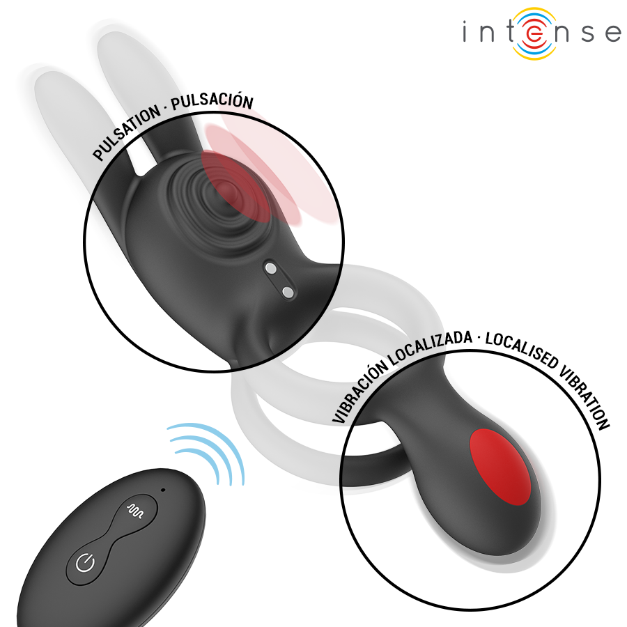 INTENSE - QUINN ANILLO DOBLE CON VIBRACIÓN CONTROL REMOTO 6 INTENSE - QUINN ANILLO DOBLE CON VIBRACIÓN CONTROL REMOTO · INTENSE · Anillos con Vibración