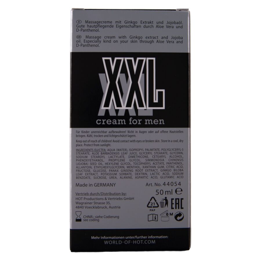 HOT - CREMA XXL PARA HOMBRE 50 ML 5 HOT - CREMA XXL PARA HOMBRE 50 ML - Imagen 5