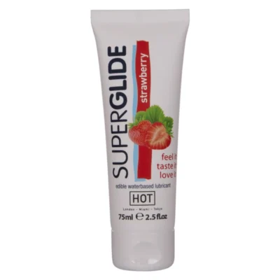 HOT – SUPERGLIDE LUBRICANTE COMESTIBLE BASE AGUA FRESA 75 ML