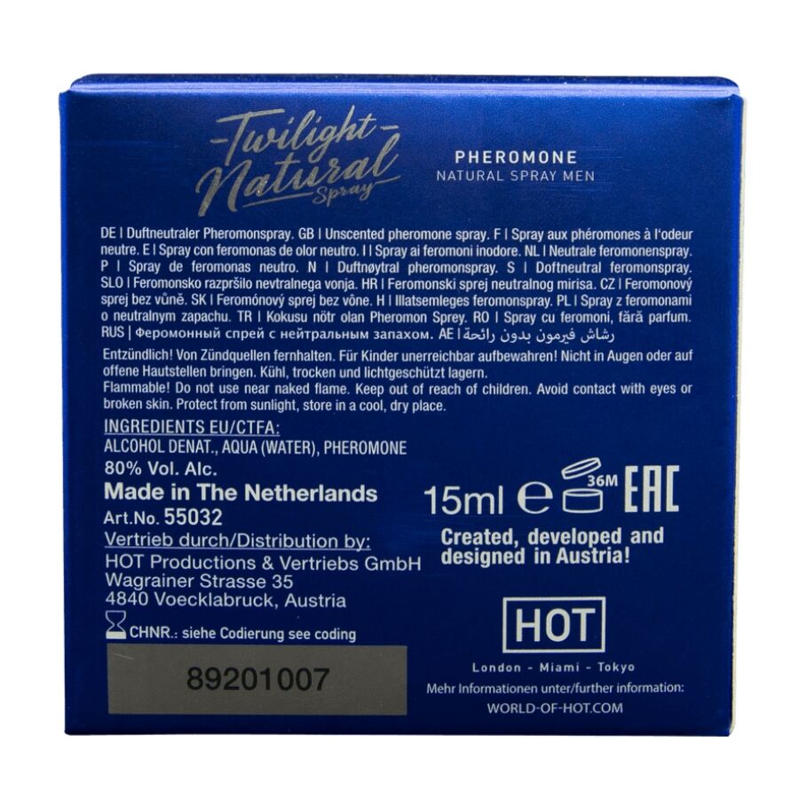 HOT - TWILIGHT NATURAL CON FEROMONAS HOMBRE 15 ML 4 HOT - TWILIGHT NATURAL CON FEROMONAS HOMBRE 15 ML - Imagen 4