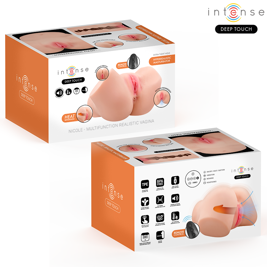 INTENSE DEEP TOUCH - NICOLE MASTURBADOR ANO Y VAGINA CON EFECTO SUCCIÓN, CALOR, VIBRACIÓN Y VOZ CON CONTROL REMOTO 5.3 KG 3 INTENSE DEEP TOUCH - NICOLE MASTURBADOR ANO Y VAGINA CON EFECTO SUCCIÓN, CALOR, VIBRACIÓN Y VOZ CON CONTROL REMOTO 5.3 KG - Imagen 3