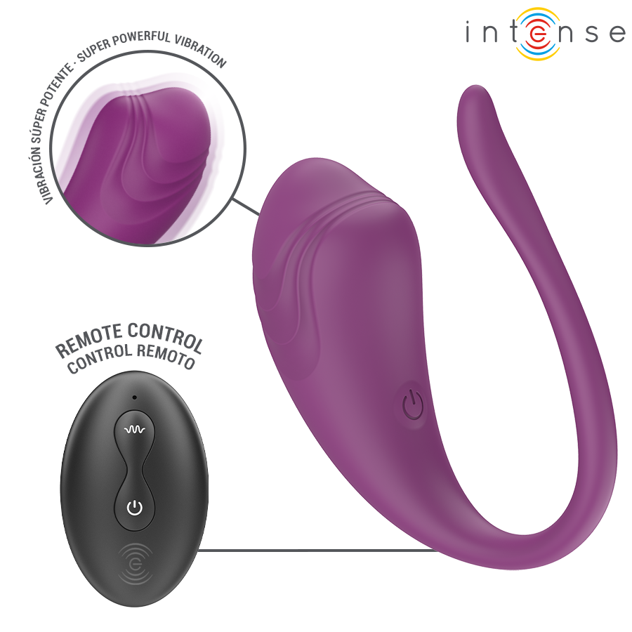 INTENSE - OLIVIA HUEVO VIBRADOR MORADO CONTROL REMOTO 2 INTENSE - OLIVIA HUEVO VIBRADOR MORADO CONTROL REMOTO - Imagen 2